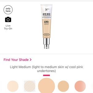 It Bye Bye Foundation Full Coverage Moisturizer SPF 50+ Light Medium brand new